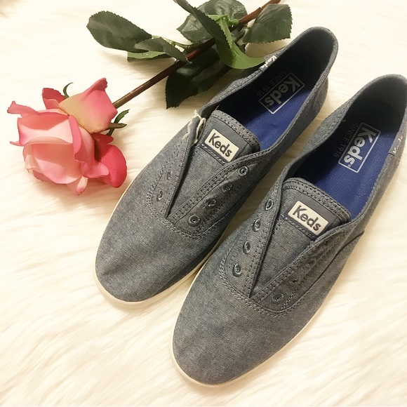 Keds Shoes - Keds Chambray Slip-Ons